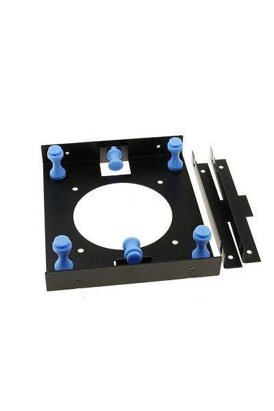 Ninth World Metal Black Shock-Proof 3.5" Hard Disk to 5.25" DVD ROM Bay Mounting adapter