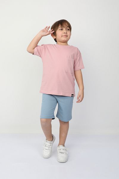 e-çocuk Pocket Detailed Boy's Shorts Suit 1048