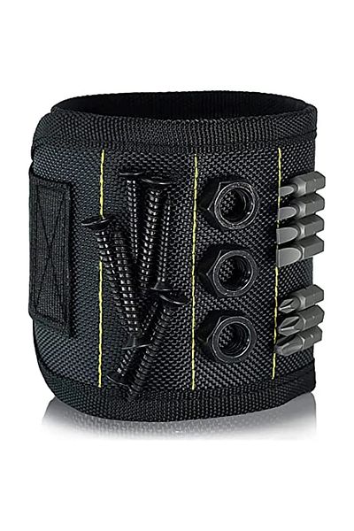 Choice 3 Rows Of 9 Magnets Magnetic Wrist Strap For Fixing Screws, Nails, Drill Bits, Wrist Tool With Stron
