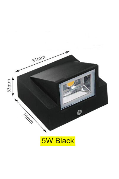 Choice مصباح حائط LED 5 وات أسود طبيعي أبيض 4000 كلفن 5 وات 10 وات مقاوم للما...