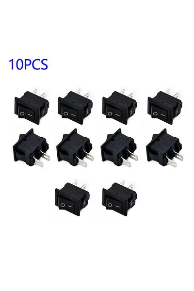 Choice 10 Pcs Auto Car Truck Boat Round Rocker 250V 3A 2-Pin ON/OFF Toggle SPST Switches Rocker Switch 1...