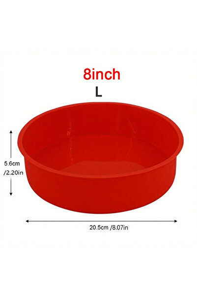 Choice قالب كيك دائري كبير من السيليكون مقاس 4/6/8 بوصة، صينية خبز غير لاصقة للحلوى الموس، أدوات خبز مطبخ DIY