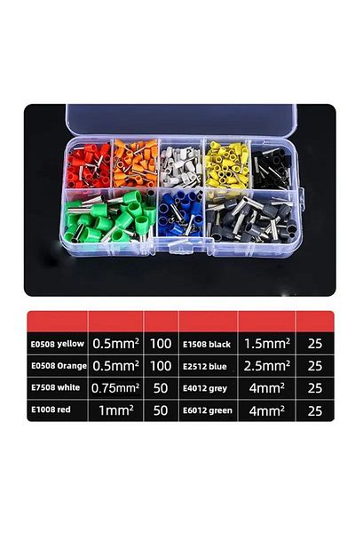 JORPETS 400pcs 400PCS Wire Copper Crimp Connectors Nylon Insulated Cord Pin End Terminal
