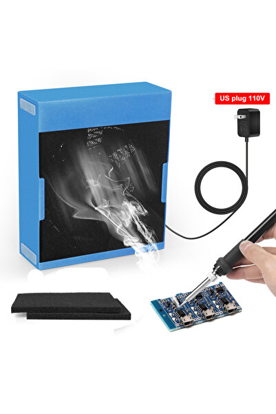 choice2 مروحة لحام SE120BL-US NEWACALOX بقدرة 30 وات، مزودة بامتصاص الدخان، م...