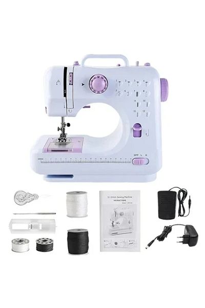 Choice EU Portable Sewing Machine for Beginners Mini Electric Household Crafting Mending Overlock with 12 S