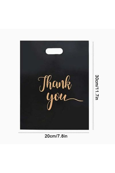 Choice 10PCS 20x30cm 10/100PCS Thank You Handbag Product Shopping Bag Candy Gift Candy Packaging Thanksgivi