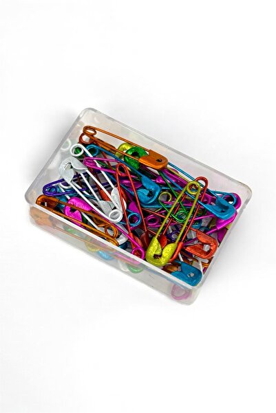 Loggia Μικτό χρώμα βελόνας με καρφίτσα και μπάλα 100 τεμάχια (50+50) - Βελόνα για κασκόλ και σάλι