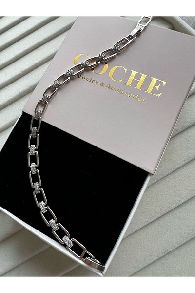 Goche Bijuteri Silver Color Zircon Stone Special Design Bracelet