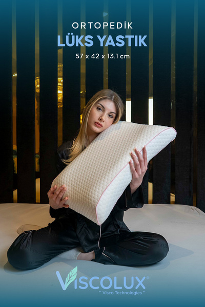 Viscolux Bombeli Lüx Boyun Destekli Ortopedik Yastık; Anti-aging Visco Yastık...