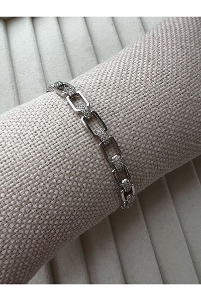 Goche Bijuteri Silver Color Zircon Stone Special Design Bracelet