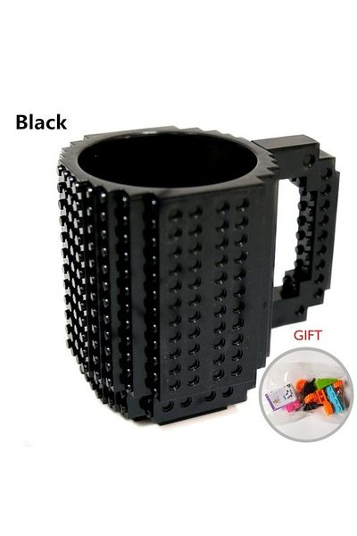 Choice 301-400ml Black Creative Build-on Brick Mug Cups Building Blocks Design Birthday Gifts Personalized