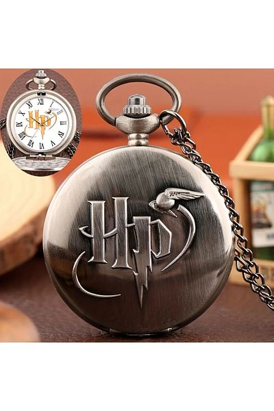 Choice grey Necklace Pocket Watch Harry Magician Boy Potter HP Hogwarts Retro Flip Quartz Watch Child's Han