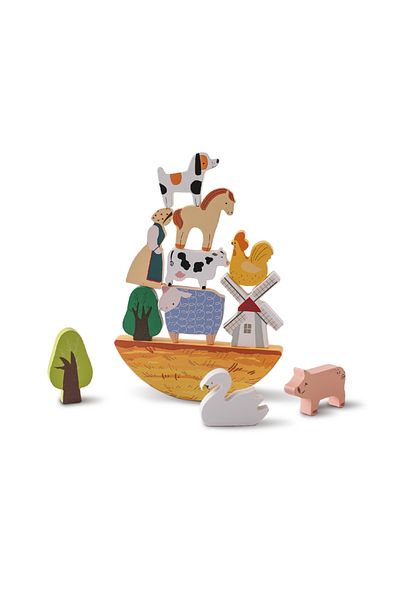 Choice Farm Stacking Toy Baby Farm Stacking Wooden Block Toys Animal Cow Educational Toys Baby Balance Buil