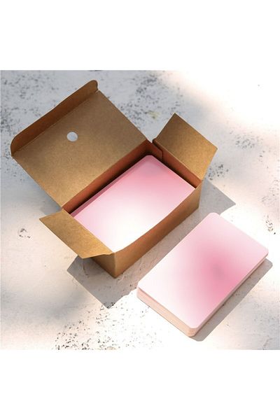 Choice 100 Pcs Pink 100 Pcs Blank Kraft Word Cards Craft Paper Diy Business Noted Mini Card Retro Style 350
