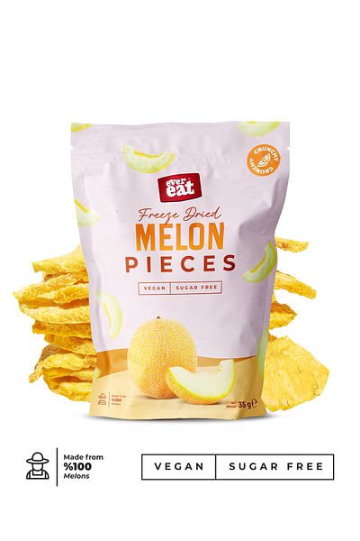 EverEat Melon Dried Fruit Chips 15 g X 5 Pieces Freeze Dried Fruit