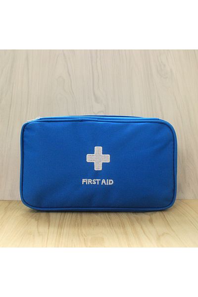 Choice Blue-23x13x7.5cm Portable Storage Bag First Aid Emergency Medicine Bag Outdoor Pill Survival Organiz