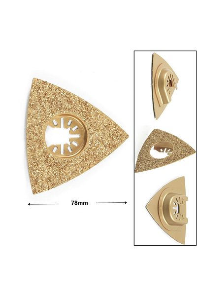 Choice Carbide Triangle Rasp Oscillating Saw Blades Carbide E-cut Multitool For Rough Sanding Fillers Ti...