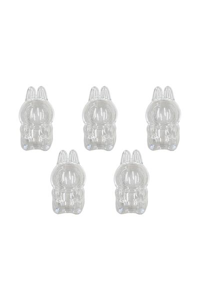 Choice for V2 5PCS For Labubu V1 V2 Transparent Protective Cover Monster Toy Elf Doll Storage Box Dustproof