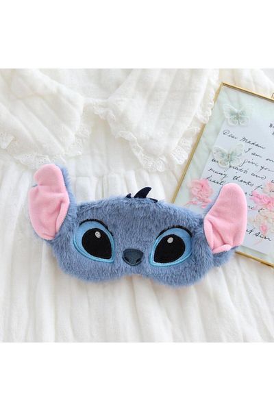 Miniso 1 Miniso Stitch Office Block Out Light Eye Mask Soft Stuffed Cartoon Sleeping Blindfold Anime Plush.