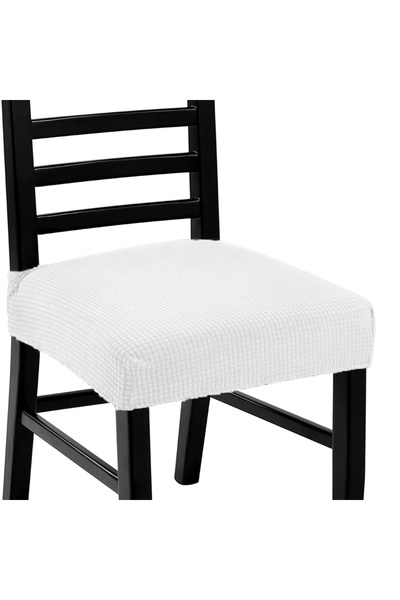 Choice أغطية مقاعد كراسي جاكار بيضاء قابلة للإزالة والغسل ومقاومة للغبار ومصن...