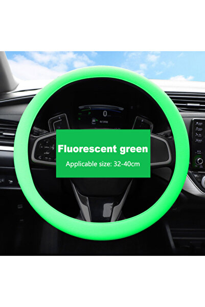 Choice غطاء عجلة قيادة سيليكون عالمي للسيارة باللون الأخضر، غطاء قفاز مرن، نسيج ناعم متعدد الاستخدامات، ديكور تلقائي