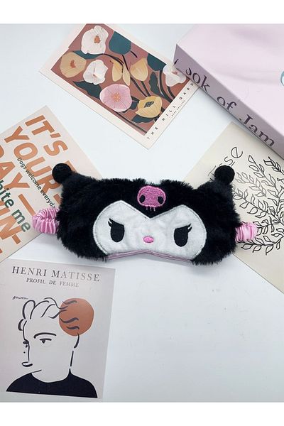 Miniso Kuromi Kawaii Sanrio Eve Masks Plush Cartoon Hellokitty Melody Kuromi Sleep Eye Mask Soft Cuteeye Ma