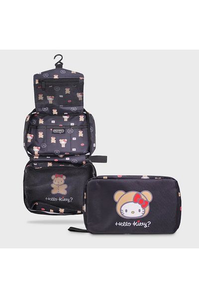 Choice 2 Sanrio  Cartoon Fold Cosmetic Storage Bag Portable Large Capacity Hello Kitty Hangable Wall Handb.