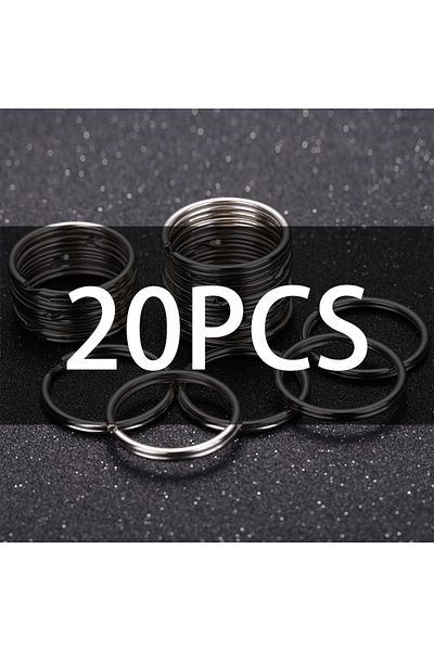 Choice 20pcs 20pcs Split Key Rings 1.5x25mm Metal Hook Ring for DIY Keychain Making Handmade Jewelry Connec