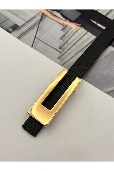 MODAM HİFA Desng Gold Buckle Γυναικεία ζώνη παντελονιού Ζώνη φόρεμα Ζώνη πουκάμισο Ζώνη παλτό