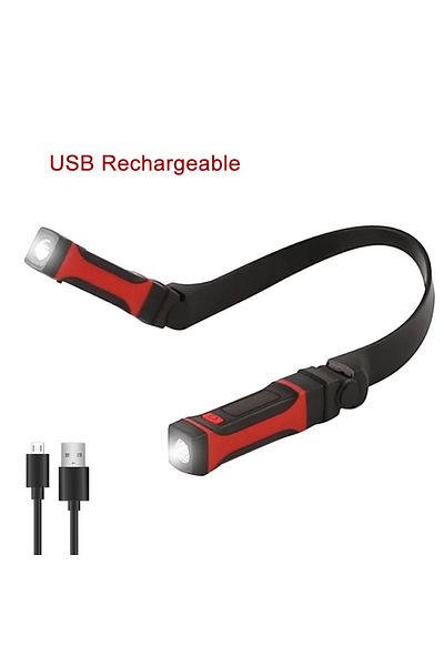 Choice USB Rechargeable Flexible Handsfree LED Neck Light Book Reading Lamp Night Camping Light Flashlight