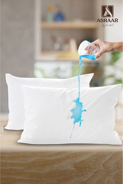 Asraar Package 2-Pillow Cover|Waterproof Pillow Protector - Zipper Pillow Case Protector,75x50 cm