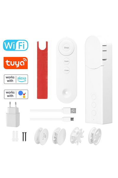 Choice Type C EU Tuya WIFI Smart Electric Curtain Motor Chain Roller Blinds Pull Bead Curtain Switch System