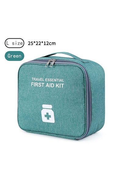 Choice L GREEN Medicine Bag Home Family First Aid Kit Large Capacity Medicine Organizer Storage Bag Travel