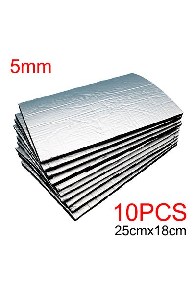 Choice 10pcs 5mm 10pcs 5mm Car Sound Deadener Heat Insulation Mat for Auto Van Sound Proofing Deadening Ins