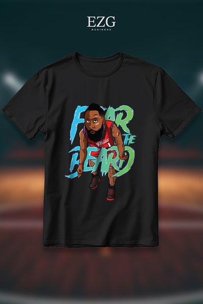 EZG Business Τζέιμς Χάρντεν Φοβάστε τη Γενειάδα T-shirt Unisex Oversize 100% ...