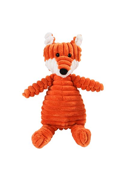 Choice fox Dog Corduroy Toys  Animal Shape Plush  Squeaky Chew Bite Resistant Toy Pets Accessories Supplies
