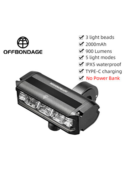 Choice HYY900 OFFBONDAGE Bicycle Light Front 2600Lumen Bike Light 8000mAh Wat...