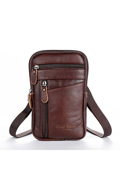 Choice Coffee Leather Fashion Phone Pouch Belt Bag Shoulder Crossbody Waist P...