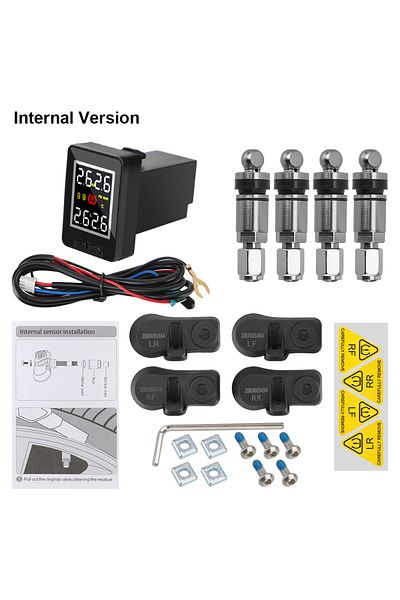 LEEPEE Internal Sensors LEEPEE Car TPMS Tire Pressure Monitor System for Toyota Temperature Real-time Monit