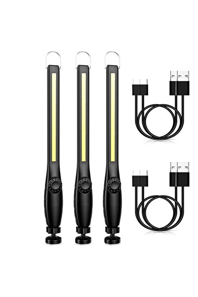 Choice 3 قطع من 1 إلى 10 قطع من مصابيح LED COB المغناطيسية القابلة لإعادة الشحن عبر USB ومصباح يدوي محمول وفانوس فحص