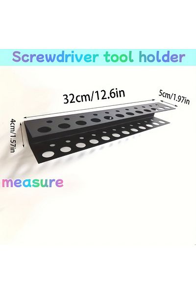 Choice black 23-hole Wall-mounted Hardware Tool Storage Rack Workshop Hand Tool Organizers Screwdriver Rack