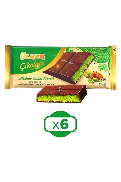 Ülker Meşhur Dubai Lezzeti Dubai Çikolatası 93 gr X 6 Adet