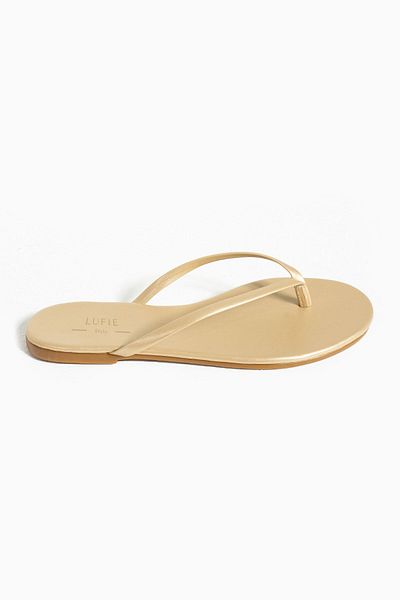 Lufie Style Gold Women's Flip Flops