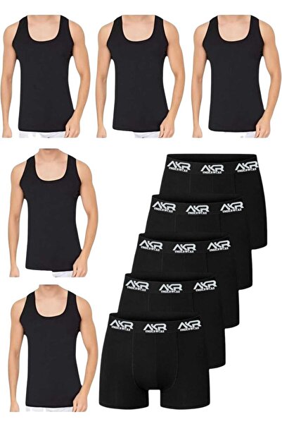 Akpınar Çamaşırları Ανδρικό Σετ Αθλητής και Μπόξερ 10 τεμαχίων Οικονομικό Πακέτο Σετ Αθλητής και Μπόξερ 5 Αθλητής 5 Μπόξερ