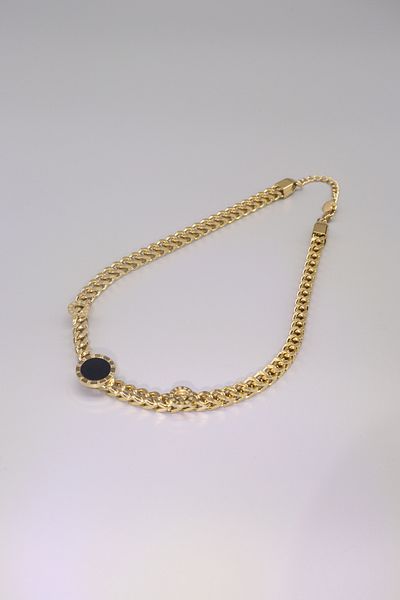 HFKY Roman Numeral Thick Chain Choker Necklace Hfky11