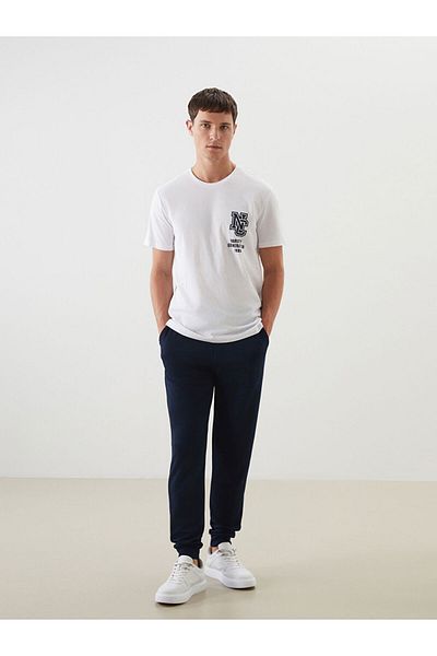 LC Waikiki New Season Crew Neck Κοντό μανίκι εμπριμέ χτενισμένο βαμβακερό ανδρικό Tisort - S5J876Z8