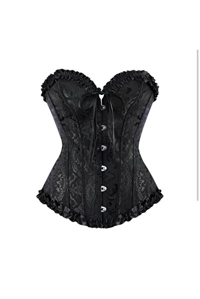 Elia Strapless Victorian Vintage Gothic Corset Bustier with Bow