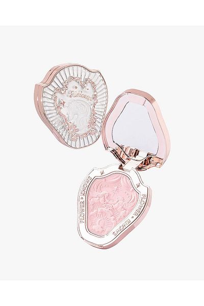 Flower Knows Unicorn Series Embossed Blush Natural Cheek Makeup, 5g (01 Snowy Pearl)