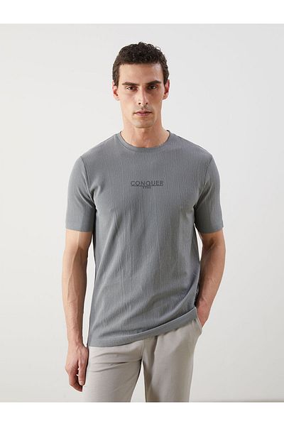 LC Waikiki Crew Neck Short Sleeve Printed Combed Cotton Men's T-Shirt