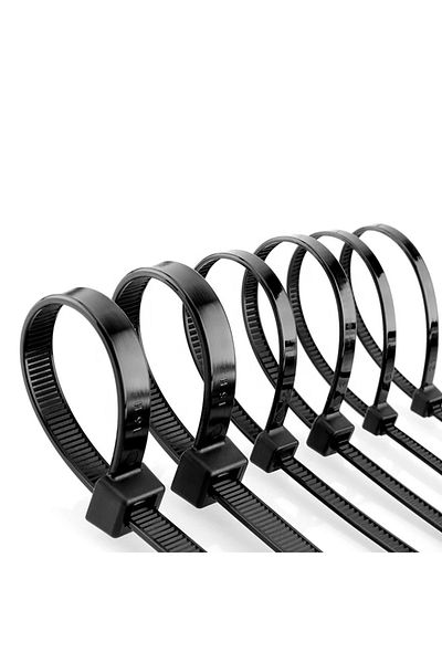 Powermaster 37 cm 3.6 mm Black Cable Tie (Pack of 100) (5057)
